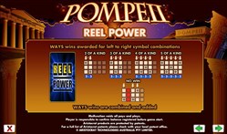 pompeii reel power slot online from aristocrat